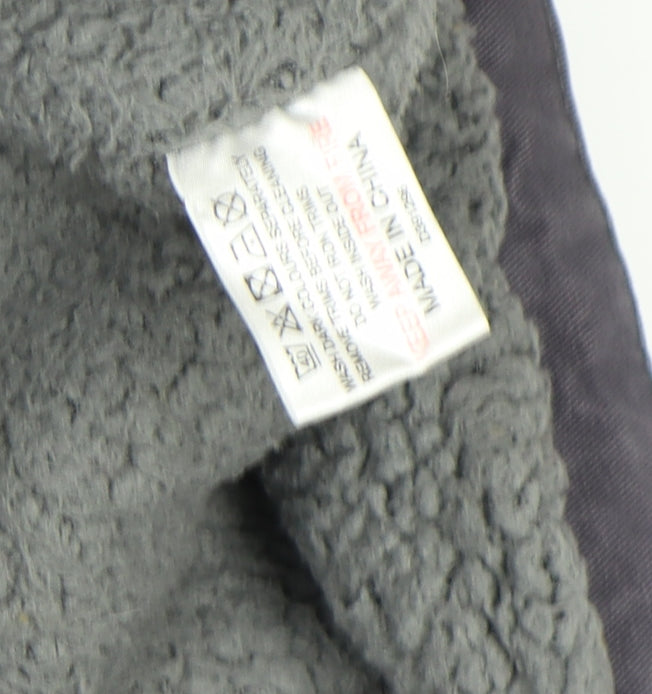 Label Lab Women’s Grey Parka Jacket Size 14 Faux Fur Hooded Mid-Length