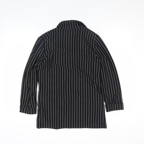 H&M Divided Women’s Black Pinstripe Blazer Jacket Size S
