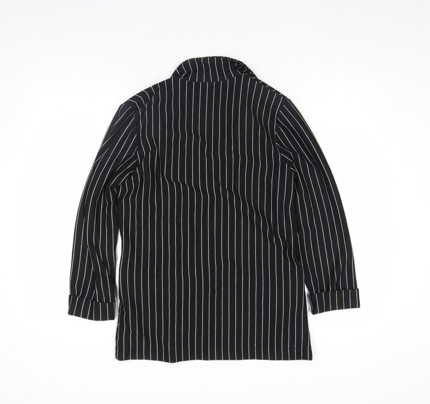 H&M Divided Women’s Black Pinstripe Blazer Jacket Size S