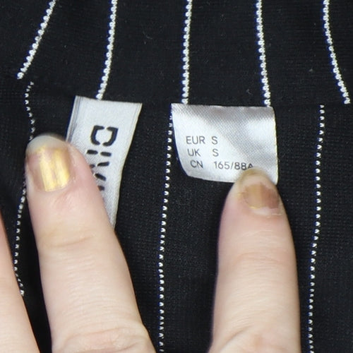 H&M Divided Women’s Black Pinstripe Blazer Jacket Size S