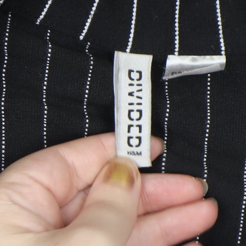 H&M Divided Women’s Black Pinstripe Blazer Jacket Size S