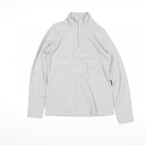 Mountain Warehouse Womens Grey Size 8 Long Sleeve 1/4 Zip Fleece Top