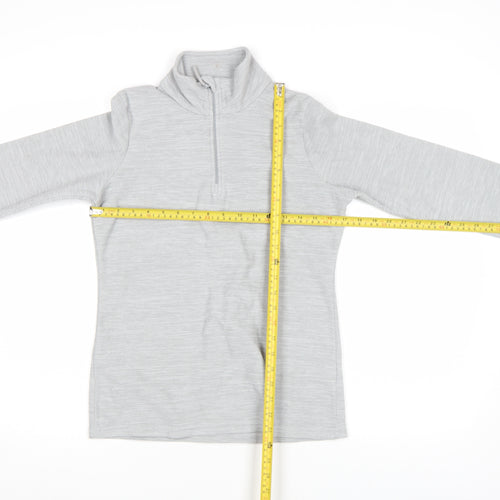 Mountain Warehouse Womens Grey Size 8 Long Sleeve 1/4 Zip Fleece Top