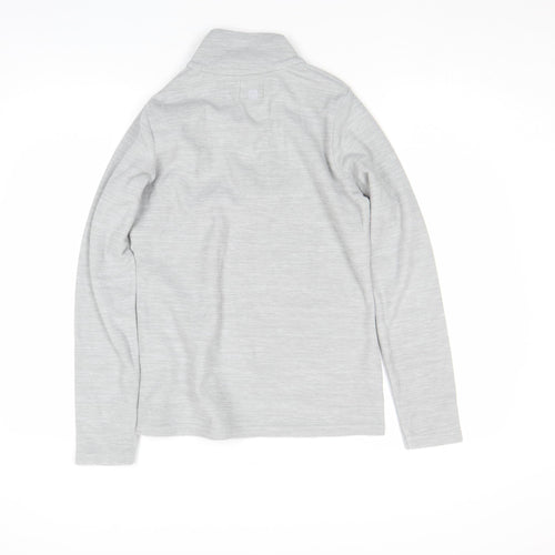Mountain Warehouse Womens Grey Size 8 Long Sleeve 1/4 Zip Fleece Top