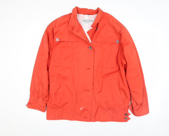 House of Fraser Women Red Cotton Basic Jacket Size 12