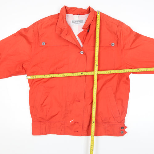 House of Fraser Women Red Cotton Basic Jacket Size 12