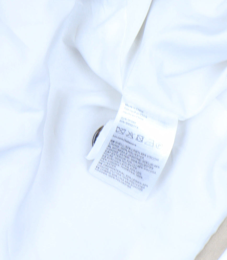 H&M Women’s Beige Linen Blend Blazer Jacket Size S Regular Fit