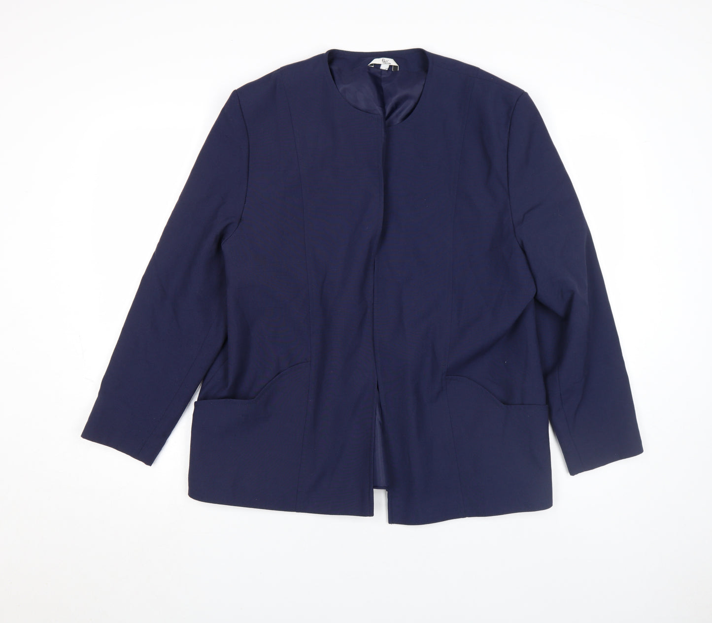 Klass Collection Women's Navy Blue Suit Jacket Size 18 Regular Lined