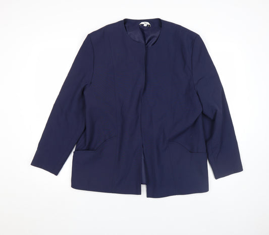 Klass Collection Women's Navy Blue Suit Jacket Size 18 Regular Lined
