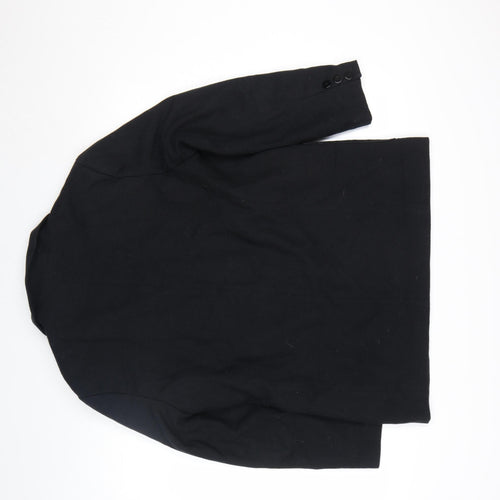 Women's Black Polyester Viscose Blazer Jacket Size 14 Classic Workwear