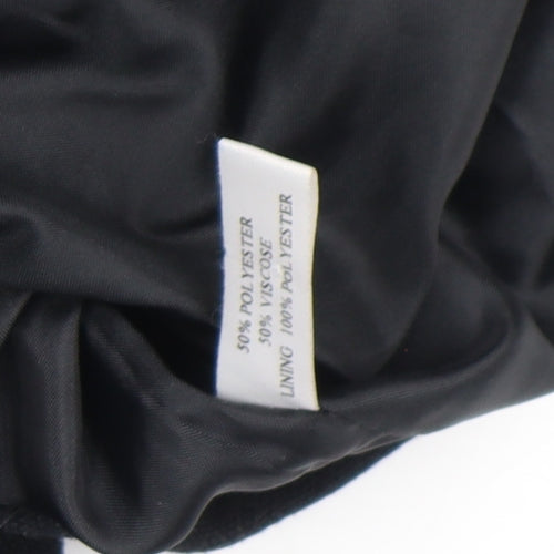 Women's Black Polyester Viscose Blazer Jacket Size 14 Classic Workwear