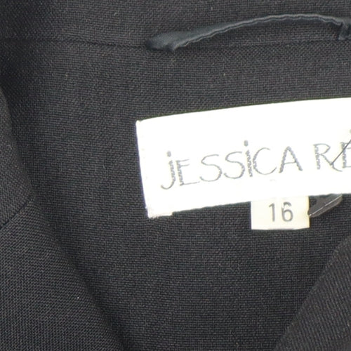Jessica Reid Women’s Black Size 16 Classic Polyester Blazer