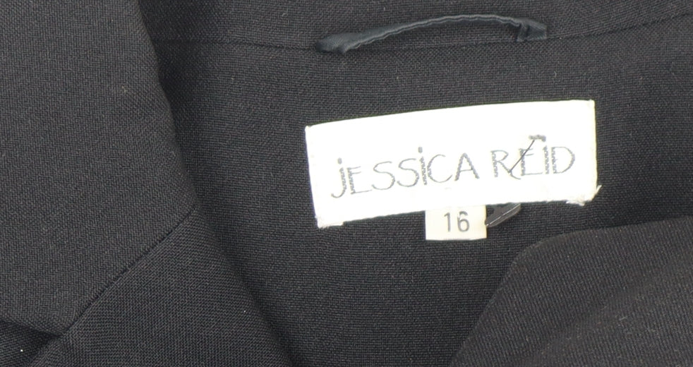 Jessica Reid Women’s Black Size 16 Classic Polyester Blazer