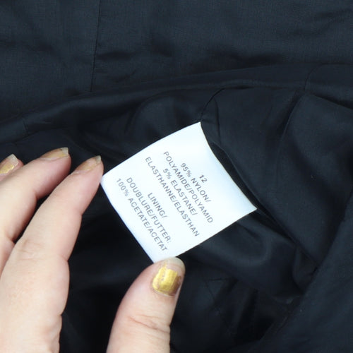 Planet Women's Black Size 12 Single Breasted Suit Jacket Blazer
