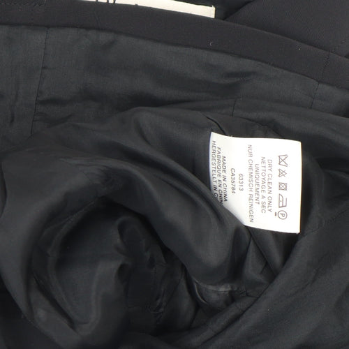 Planet Womens Black Size 12 Regular Fit Mid-Length Blazer Jacket