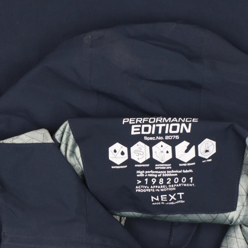 Next Boys Blue Performance Waterproof Rain Coat Jacket 8 Years Hooded