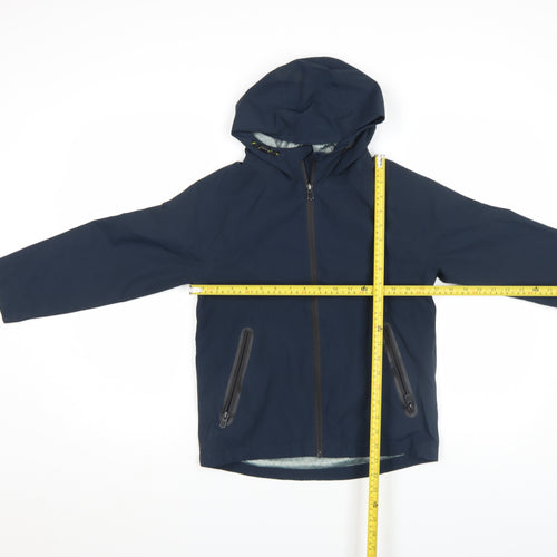 Next Boys Blue Performance Waterproof Rain Coat Jacket 8 Years Hooded