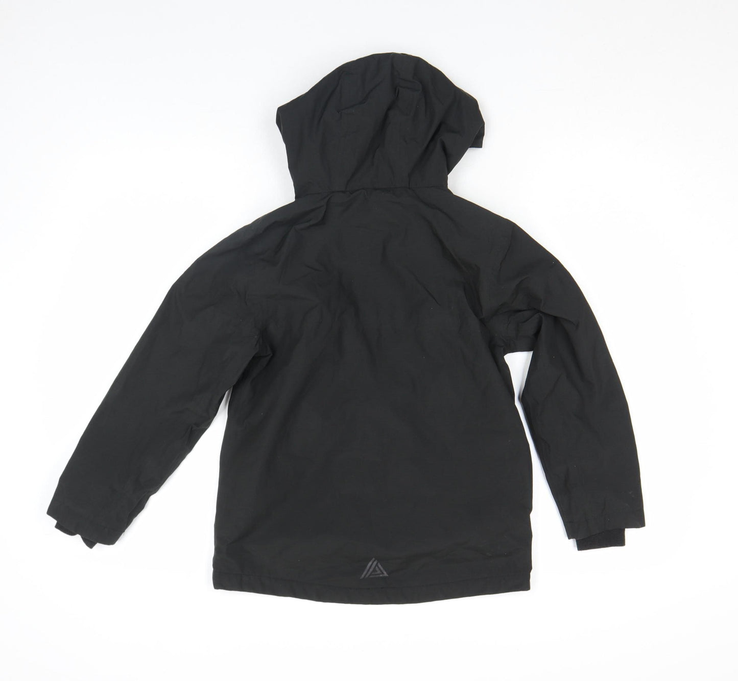 Next Boys Black Hooded Soft Shell Jacket 8 Years Waterproof Zip Pockets