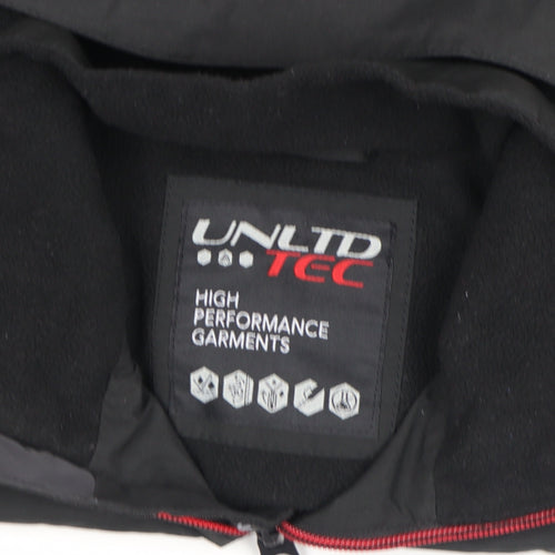 Next Boys Black Hooded Soft Shell Jacket 8 Years Waterproof Zip Pockets