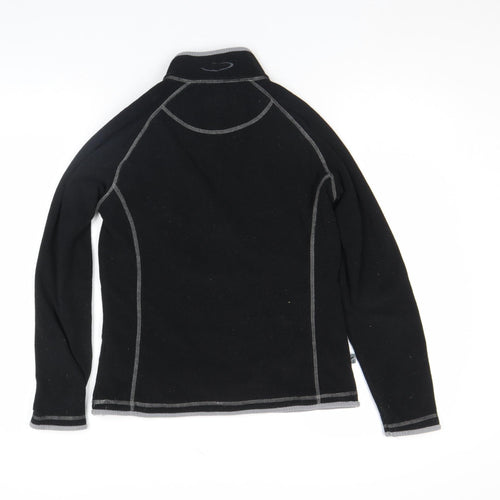 Mountainlife Men’s Black Fleece 1/4 Zip Stand-Up Collar Jacket S