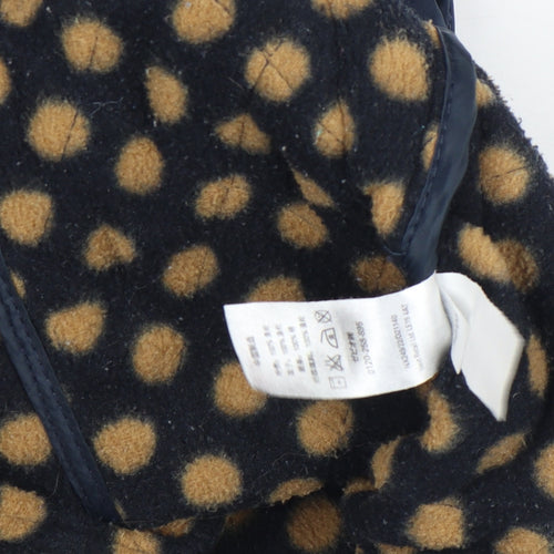 Next Girls Blue Quilted Waistcoat 7-8 Years Padded Lined Polka Dot Gilet