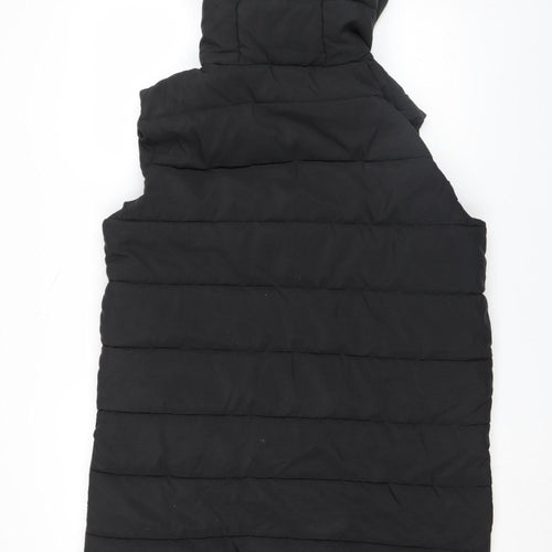 Rising Womens Black XL Puffer Hooded Padded Mid-Length Waistcoat