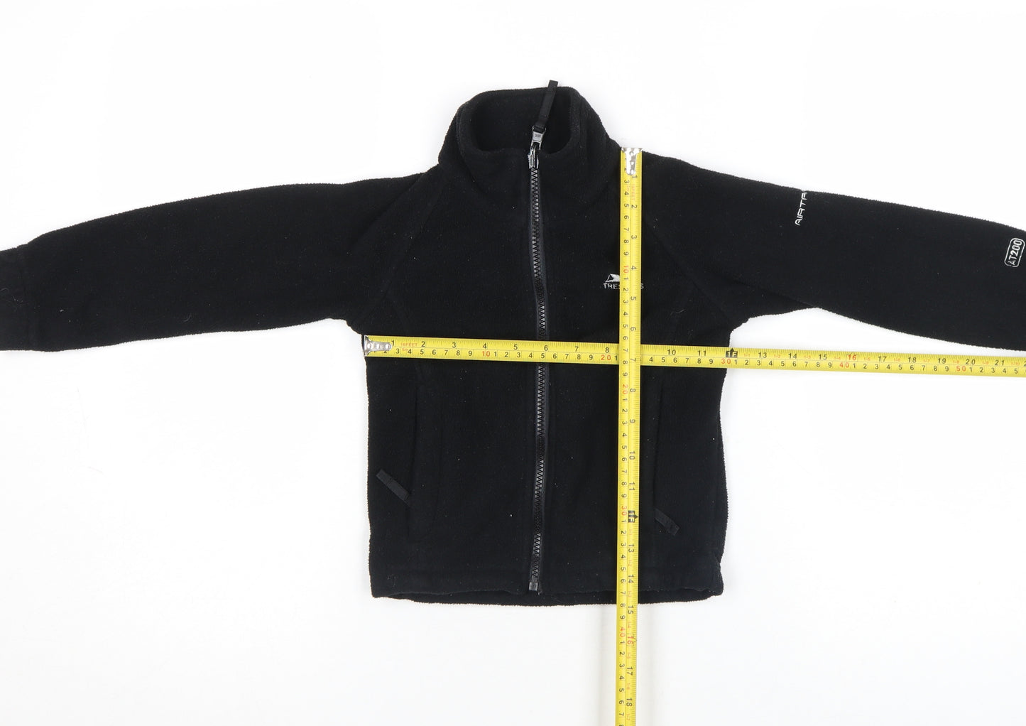 Trespass Boys Black Fleece Zip Jacket 6-7 Years Lightweight Outdoor Coat