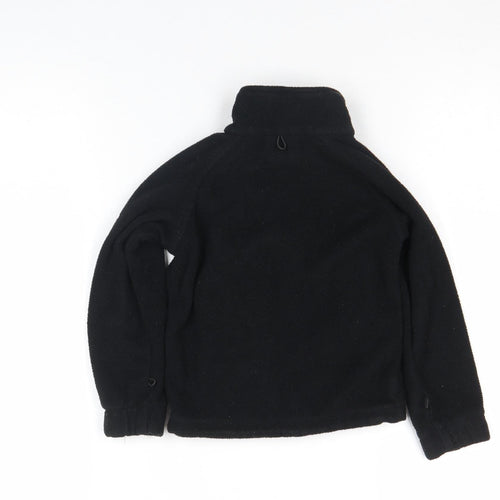 Trespass Boys Black Fleece Zip Jacket 6-7 Years Lightweight Outdoor Coat