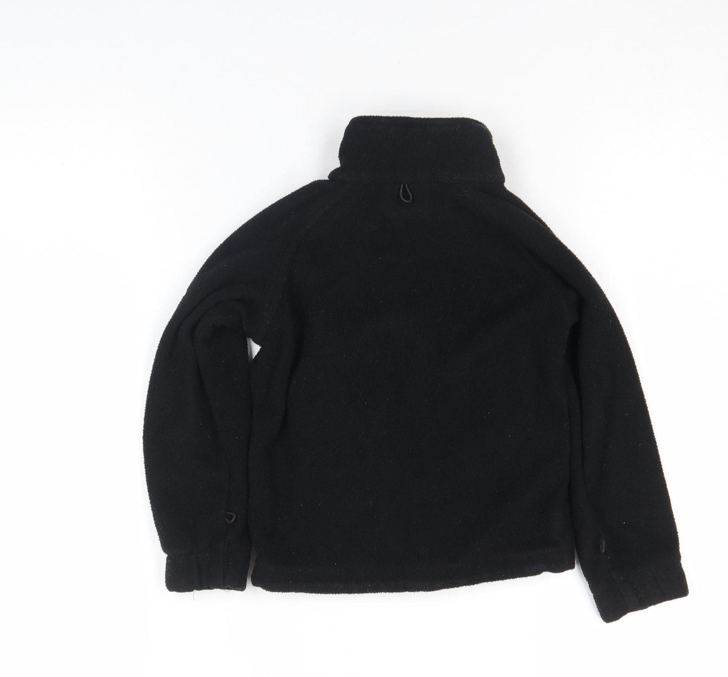 Trespass Boys Black Fleece Zip Jacket 6-7 Years Lightweight Outdoor Coat