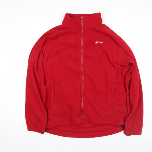 Hi Gear Men's Red Fleece Full Zip Outdoor Jacket Size M