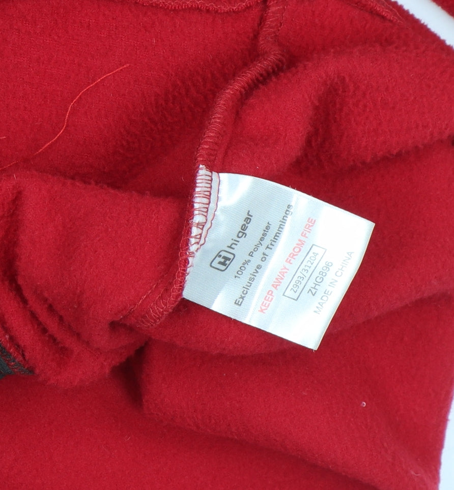 Hi Gear Men's Red Fleece Full Zip Outdoor Jacket Size M