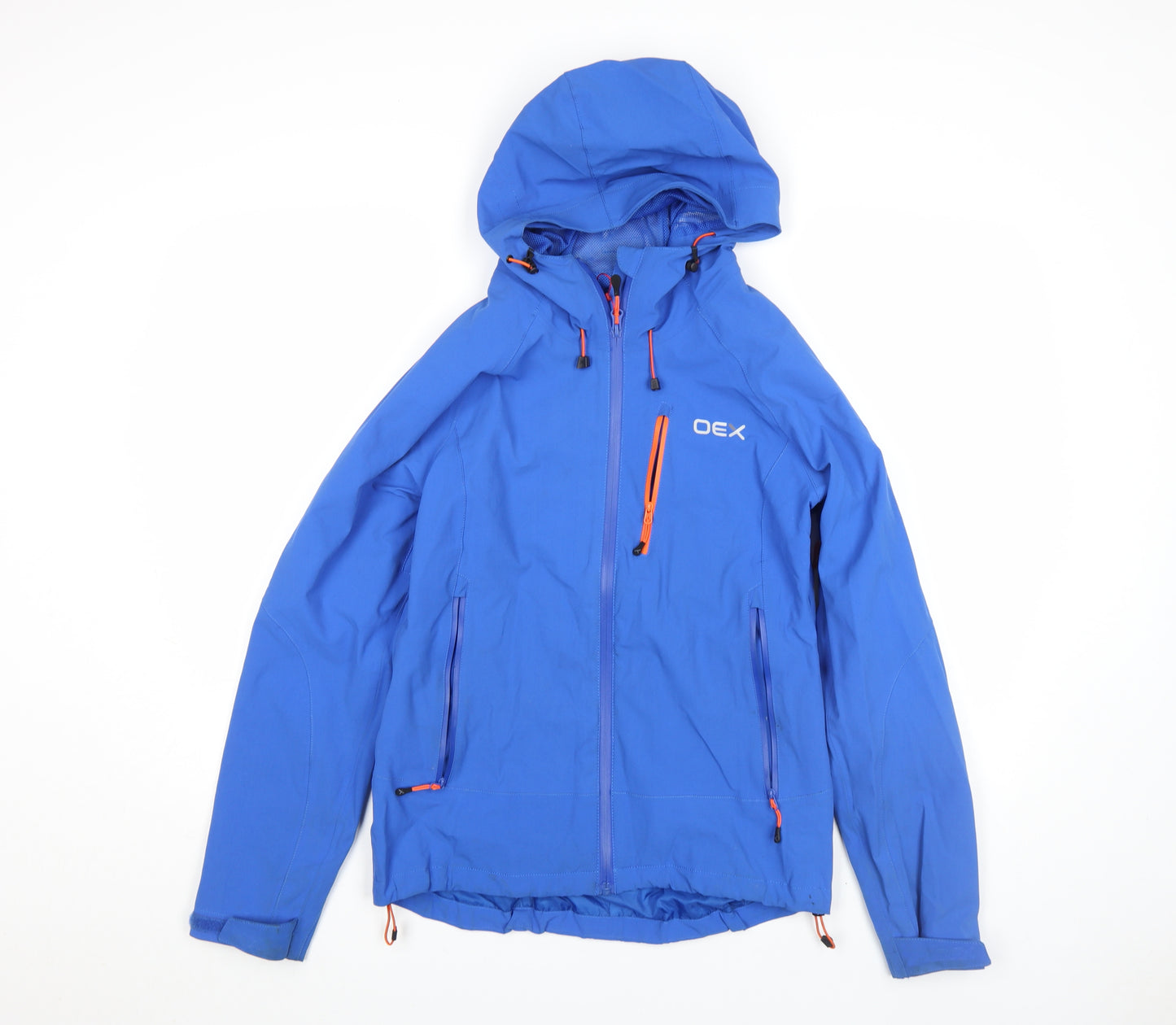 OEX Women's Blue Waterproof Hooded Outdoor Jacket Size 8