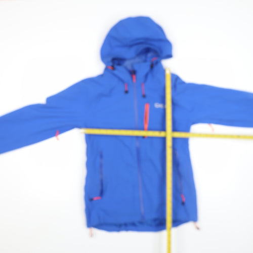 OEX Women's Blue Waterproof Hooded Outdoor Jacket Size 8