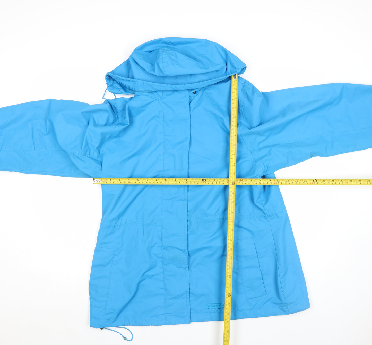 Mountainlife Women's Blue Waterproof Hooded Rain Jacket Size 12