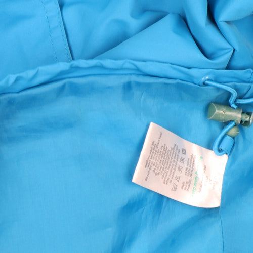 Mountainlife Women's Blue Waterproof Hooded Rain Jacket Size 12