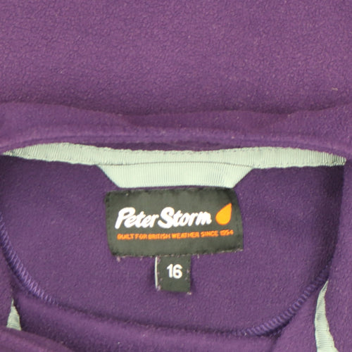 Peter Storm Womens Purple Fleece Pullover Top Size 16 Regular Fit