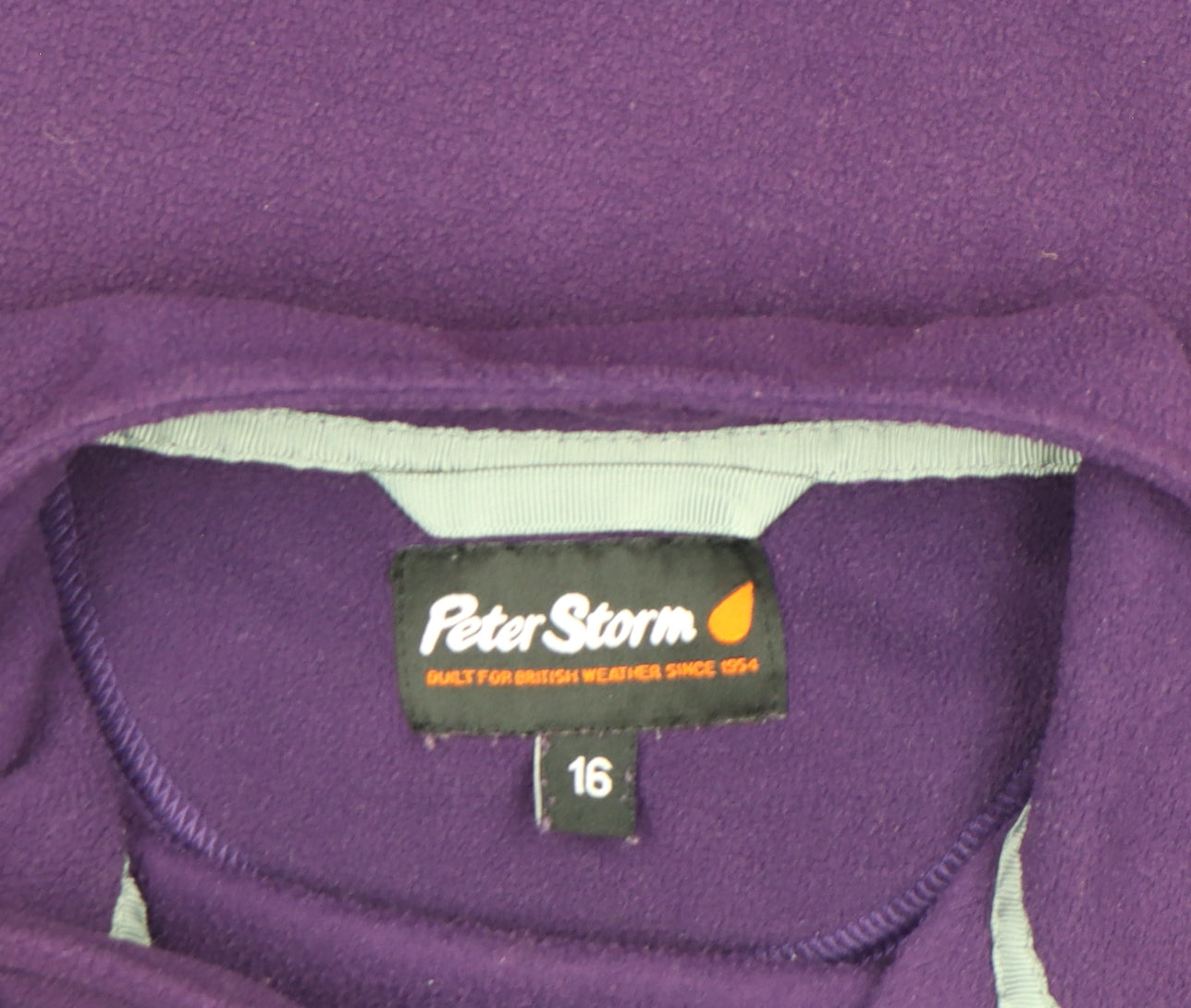 Peter Storm Womens Purple Fleece Pullover Top Size 16 Regular Fit