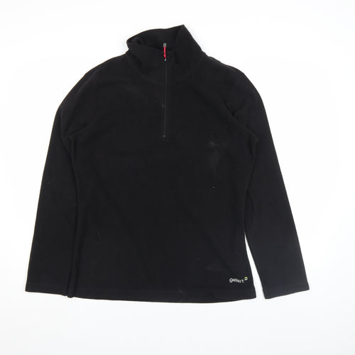 Gelert Women's Black Size 14 Fleece 1/4 Zip Long Sleeve Top