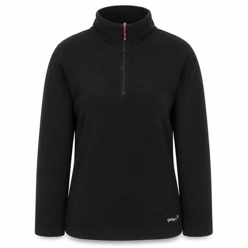 Gelert Women's Black Size 14 Fleece 1/4 Zip Long Sleeve Top