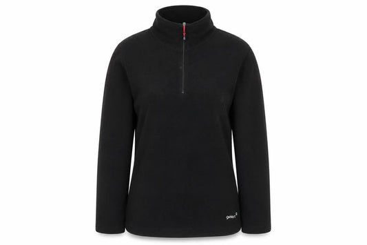 Gelert Women's Black Size 14 Fleece 1/4 Zip Long Sleeve Top
