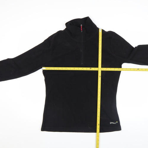 Gelert Women's Black Size 14 Fleece 1/4 Zip Long Sleeve Top