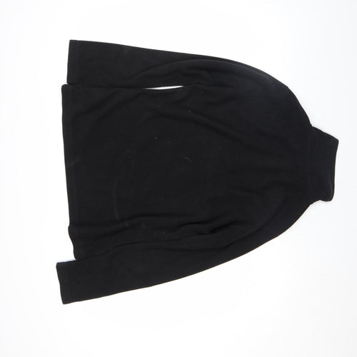 Gelert Women's Black Size 14 Fleece 1/4 Zip Long Sleeve Top