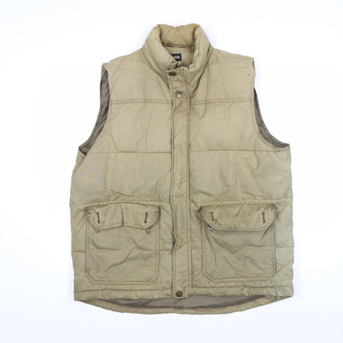 Guise Men's Beige Padded Bodywarmer Waistcoat Size M Cotton Blend