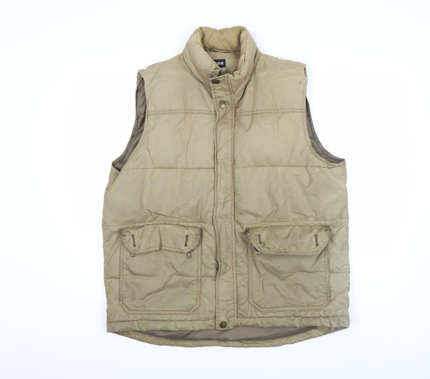 Guise Men's Beige Padded Bodywarmer Waistcoat Size M Cotton Blend