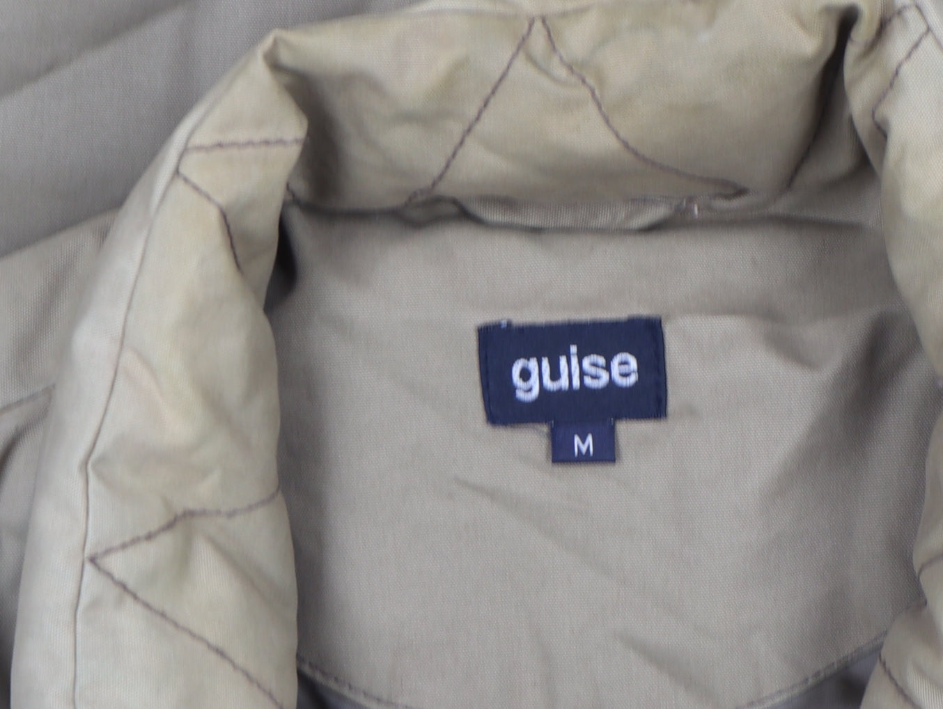 Guise Men's Beige Padded Bodywarmer Waistcoat Size M Cotton Blend