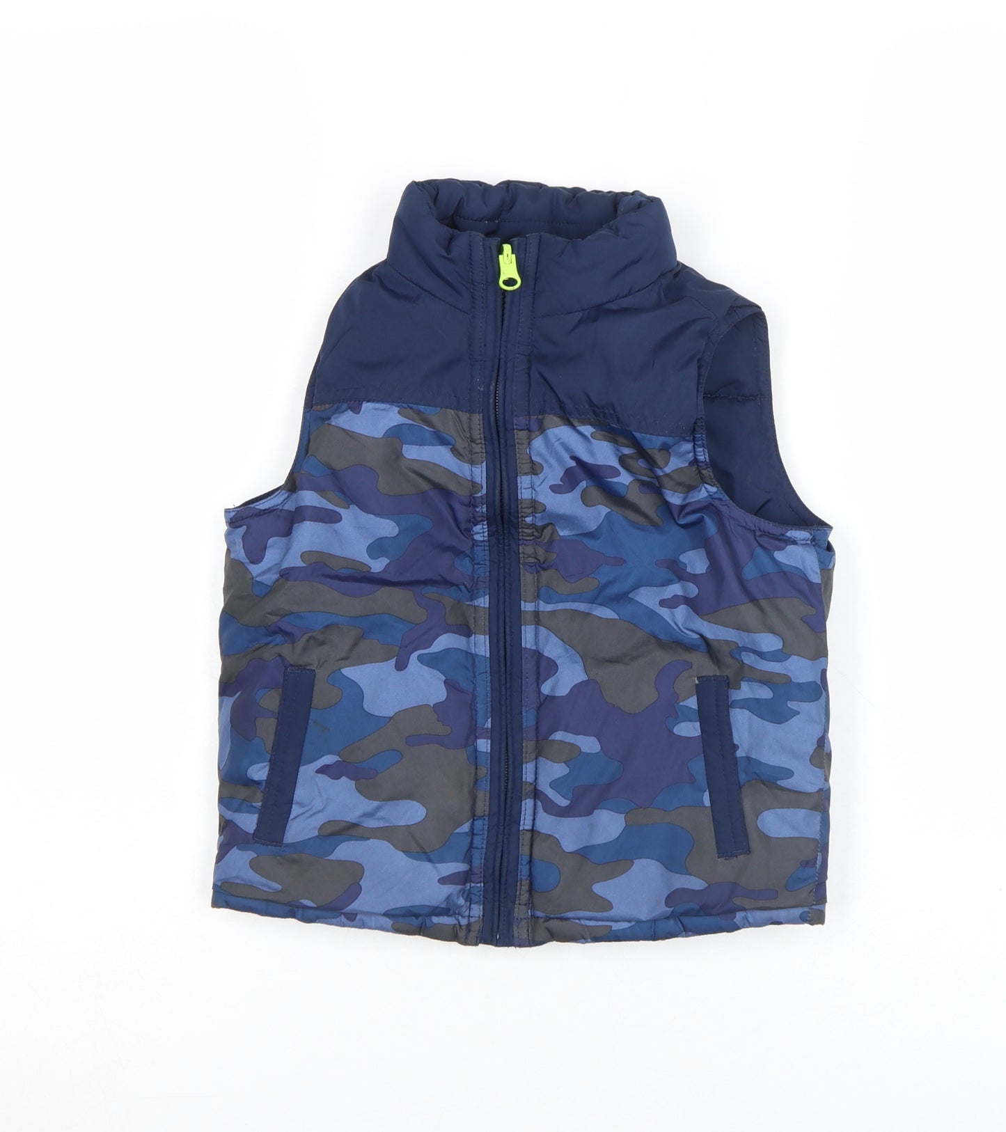 babyGap Boys Blue Camouflage Sleeveless Bodywarmer 4 Years