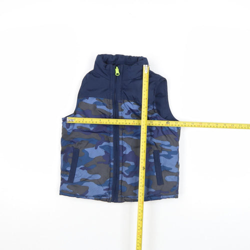 babyGap Boys Blue Camouflage Sleeveless Bodywarmer 4 Years