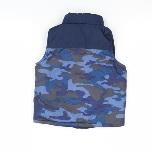 babyGap Boys Blue Camouflage Sleeveless Bodywarmer 4 Years