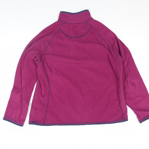 Mountain Warehouse Womens Purple Fleece L 1/4 Zip Pullover Top