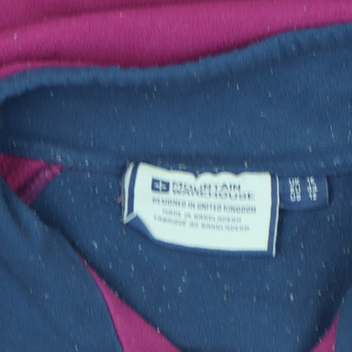 Mountain Warehouse Womens Purple Fleece L 1/4 Zip Pullover Top